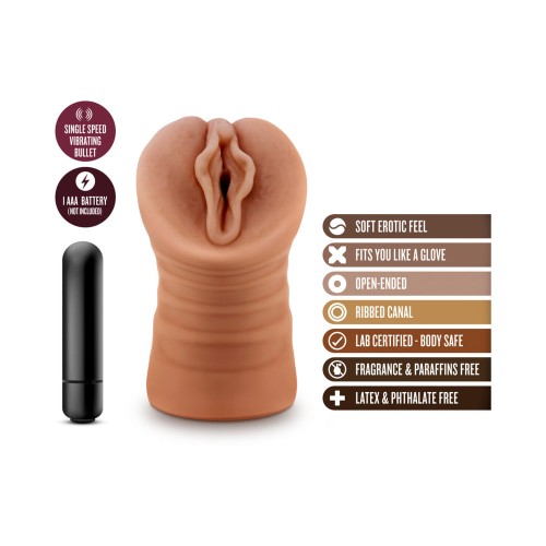 M para Hombres Sofia Estimulador Vagina con Bullet Vibrante Beige