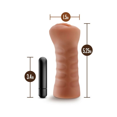 M para Hombres Sofia Estimulador Vagina con Bullet Vibrante Beige