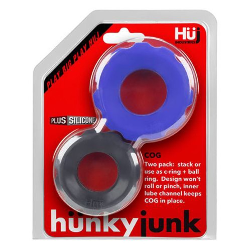 Hunkyjunk COG 2 Size C-Ring Pack - Cobalt/Tar