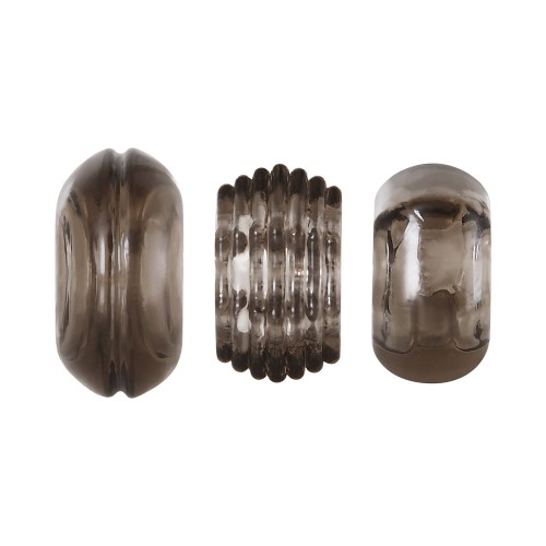 Set de Anillos Penis Triple Thick Cero Tolerancia Smoke