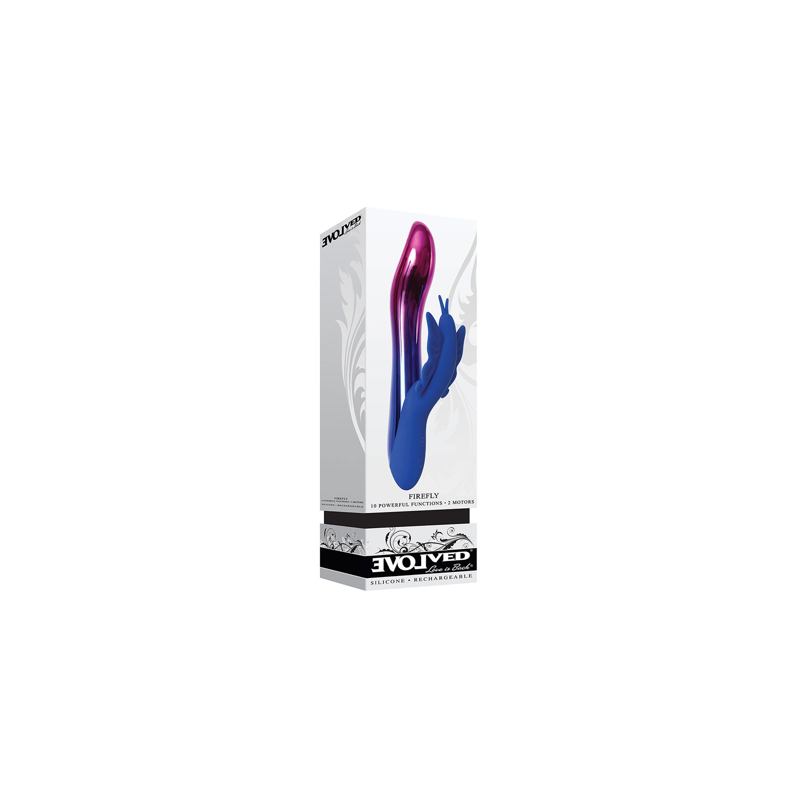 Estimulador Dual Rehabilitable de Silicona Evolved Firefly Azul/Rosa