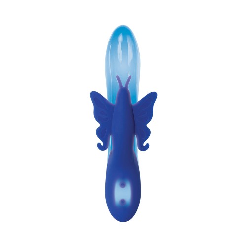 Evolved Firefly Rechargeable Silicone Dual Stimulator Blue/Pink