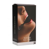 Ouch! Gag de Silicona Ajustable Negro - Esencial en BDSM