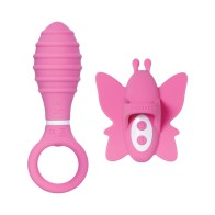 Evolved Double Date Silicone Couples Set - Pink Vibrators