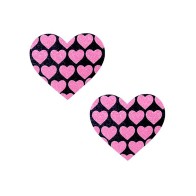 Neva Nude Pink Heart UV Pasties for Raves and Parties