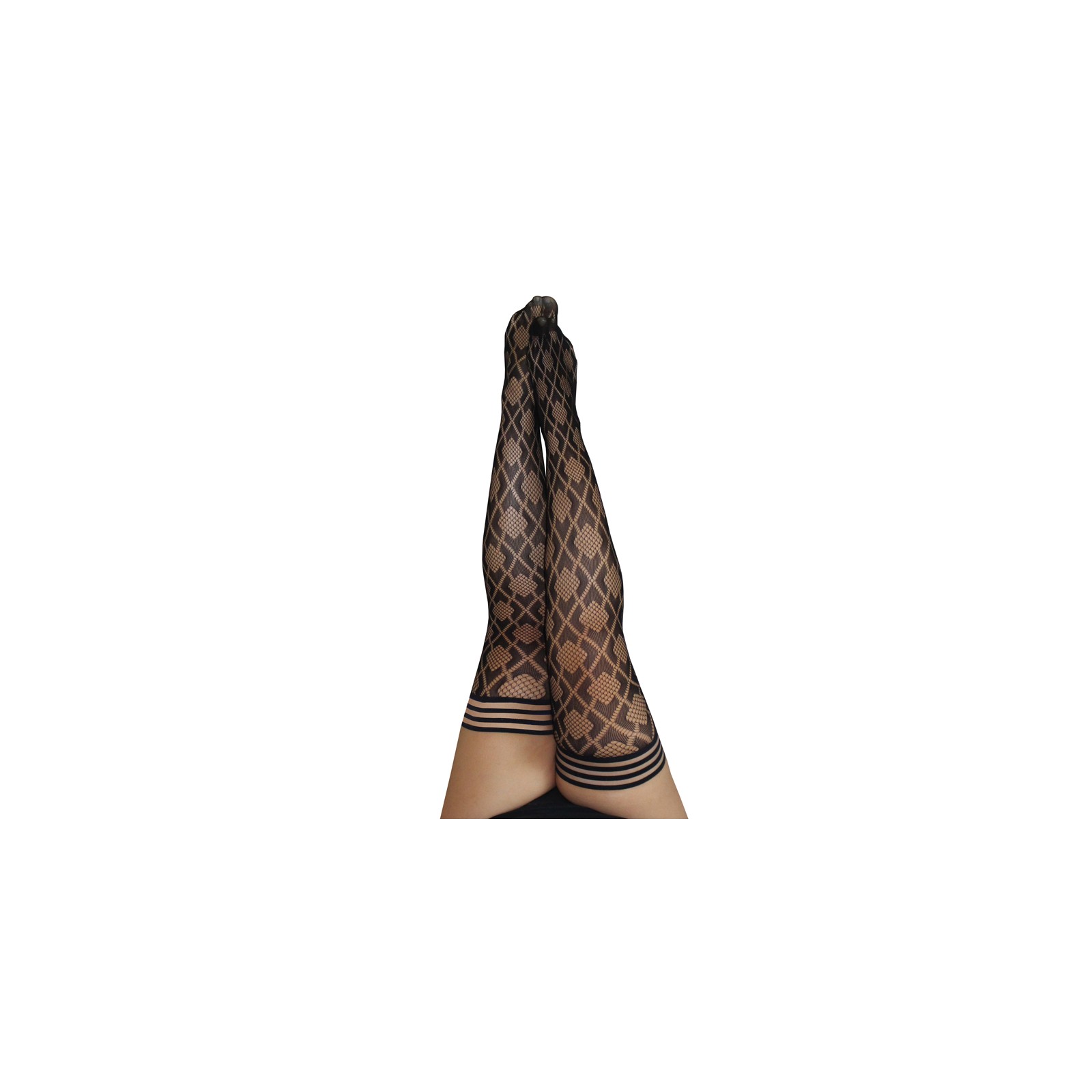 Kixies Elle Diamond Fishnet Thigh Highs