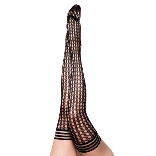 Kixies Mimi Herringbone Fishnet Thigh-Highs for Everyday Wear