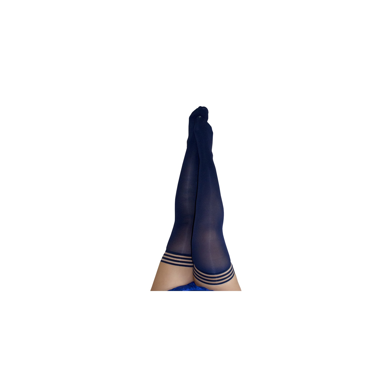 Navy Opaque Thigh-Highs - Kixies Selma