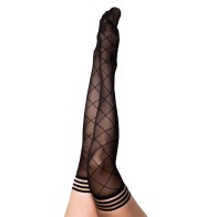 Kixies Anna Sheer Diamond Thigh Highs