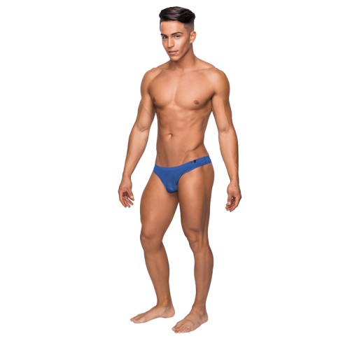 Male Power Seamless Sleek Thong Blue