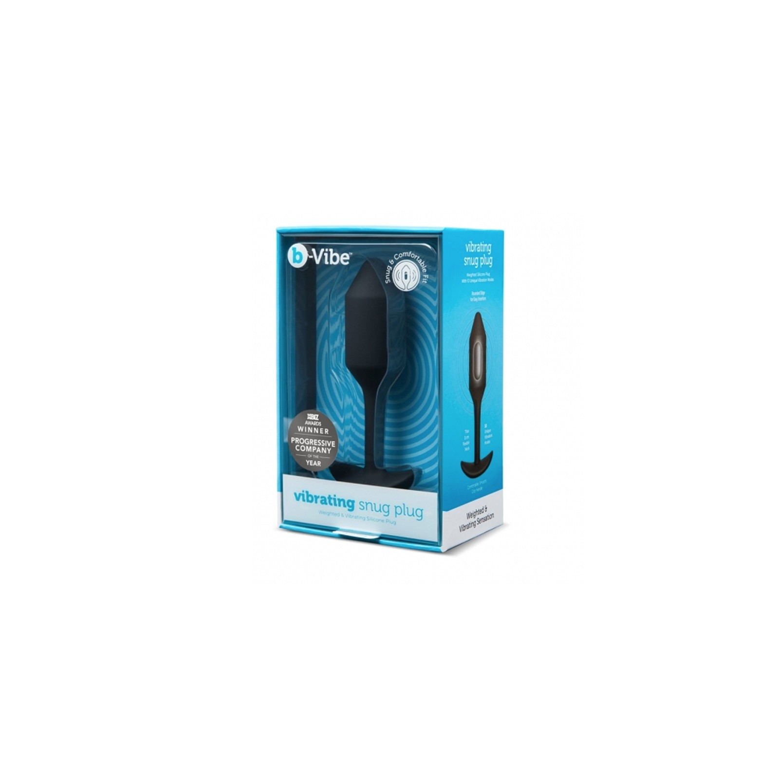 b-Vibe Plug Anal Vibrante Snug 4 Silicona Pesada Recargable Negra