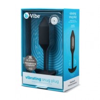 b-Vibe Plug Anal Vibrante Snug 4 Silicona Pesada Recargable Negra