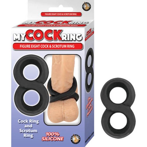 Anillo de Pene y Escroto Figura Ocho My Cockring - Negro