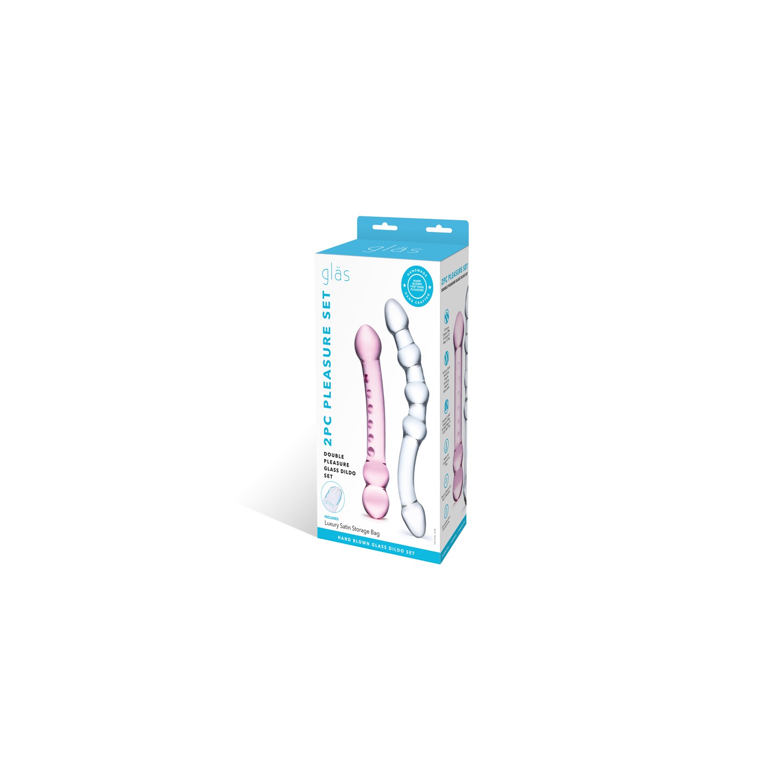 Set de Dildos de Cristal Doble Placer de 2 Piezas