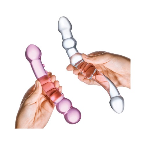 Set de Dildos de Cristal Doble Placer de 2 Piezas