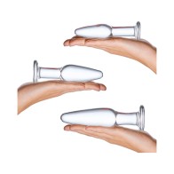 3-Piece Glass Anal Plug Training Set for Beginners