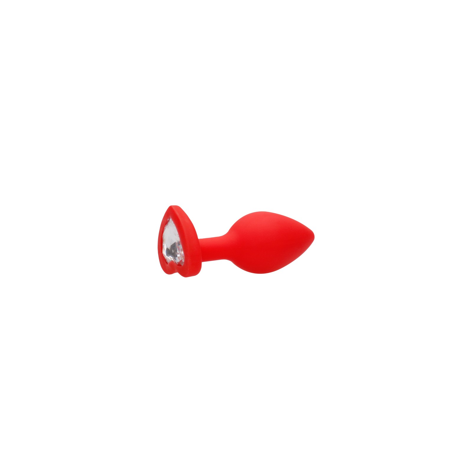 Plug Anal Corazón Diamante Flexible Ouch! Rojo Grande