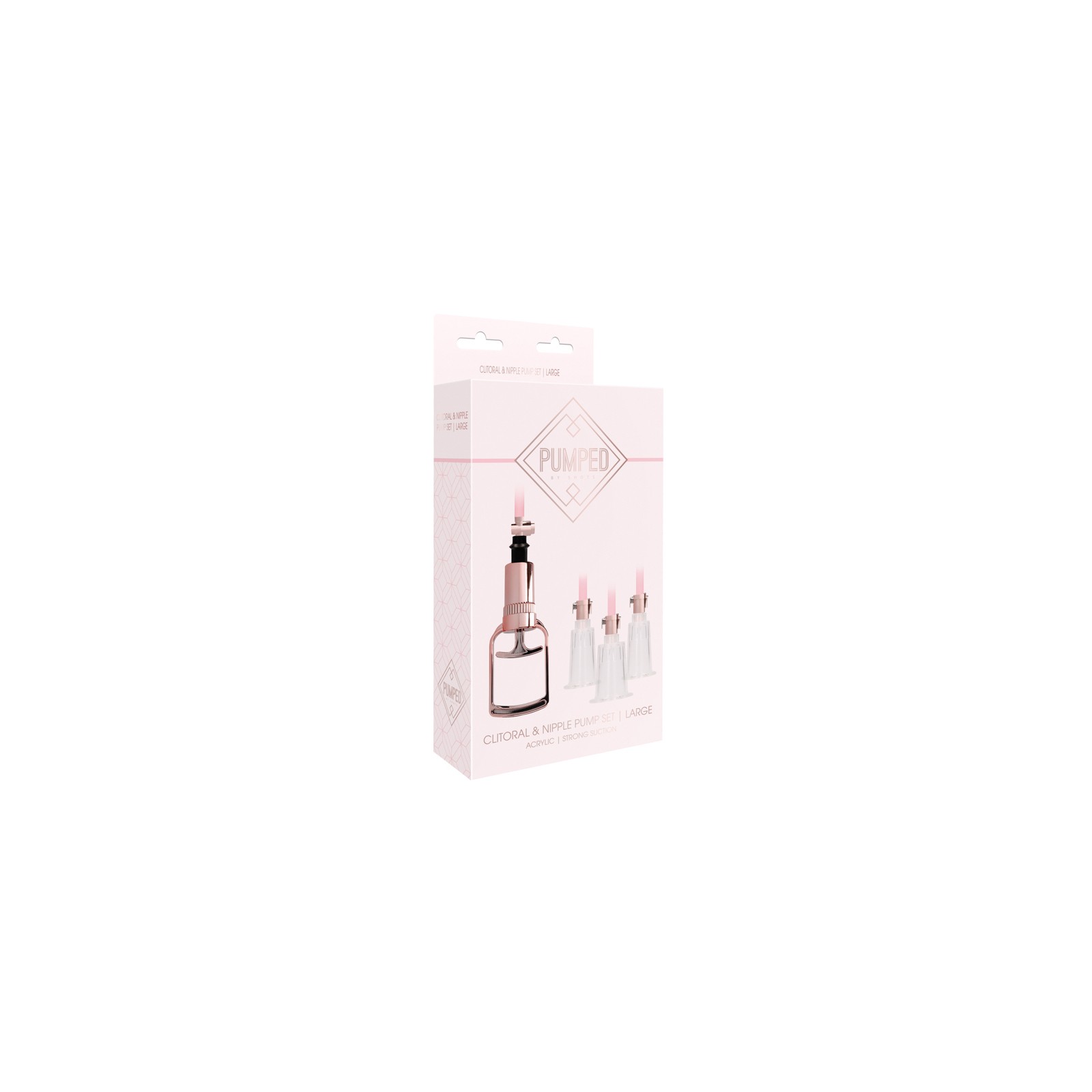 Pumped 4-Piece Clitoral & Nipple Pump Kit Rose Gold Large