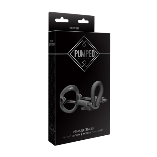 Pumped Black Silicone & ABS Penis Extender for Longer Satisfaction