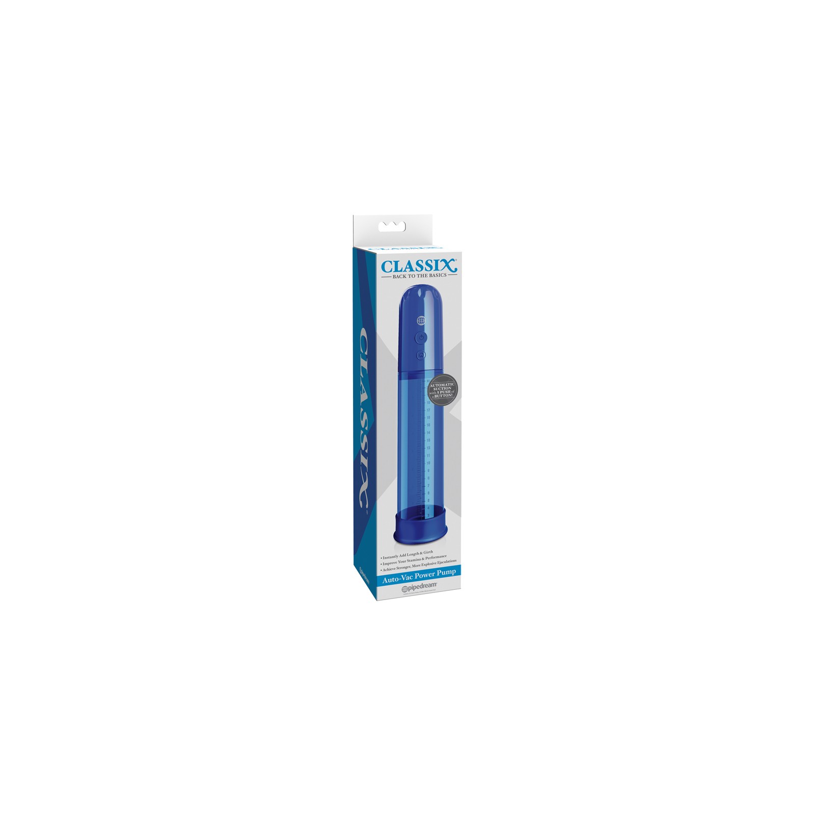 Pipedream Classix Auto-Vac Power Pump Azul