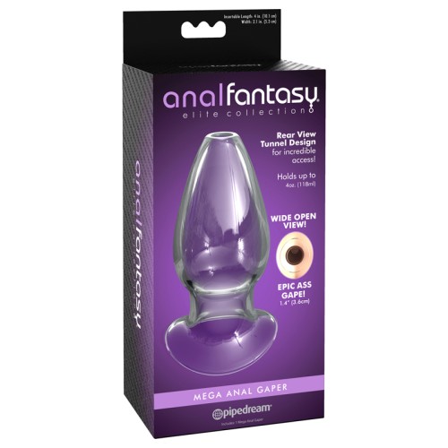 Pipedream Anal Fantasy Colección Elite Mega Anal Gaper Plug de Vidrio Transparente