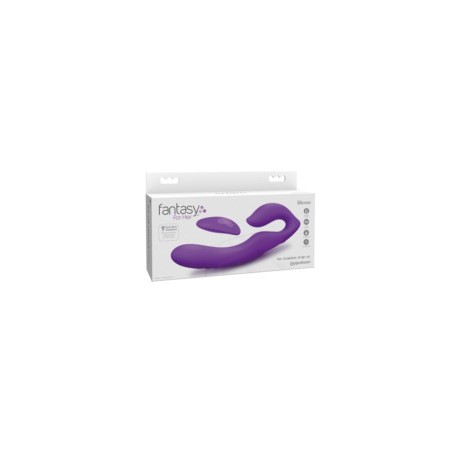 Pipedream Fantasy Dildo Strapless Morado - Placer Definitivo