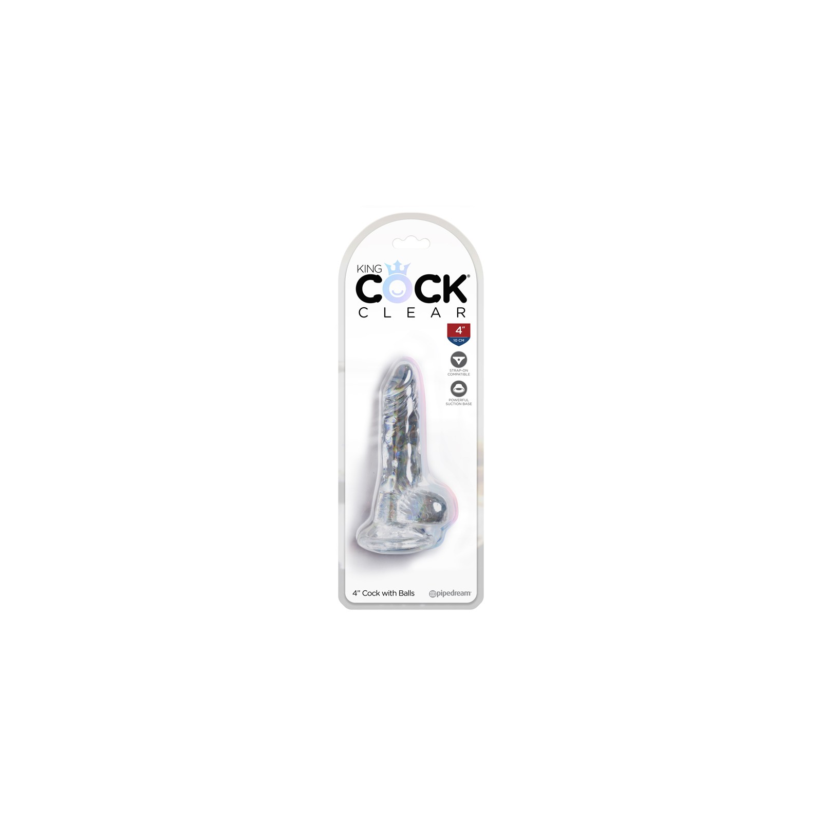 Pipedream King Cock Clear 4 in. Realistic Dildo