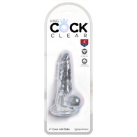 Pipedream King Cock Clear 4 in. Realistic Dildo