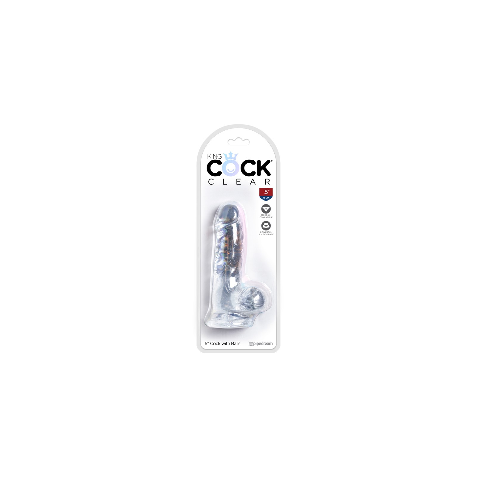 Dildo Transparente King Cock Clear de 5 Pulgadas