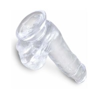 Pipedream King Cock Clear Dildo de 6 in. con Testículos