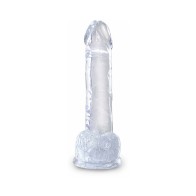 Pene Transparente King Cock Clear 7 in. con Testículos