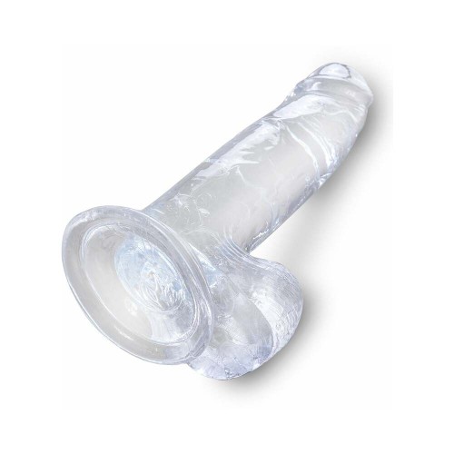 Pene Transparente King Cock Clear 7 in. con Testículos