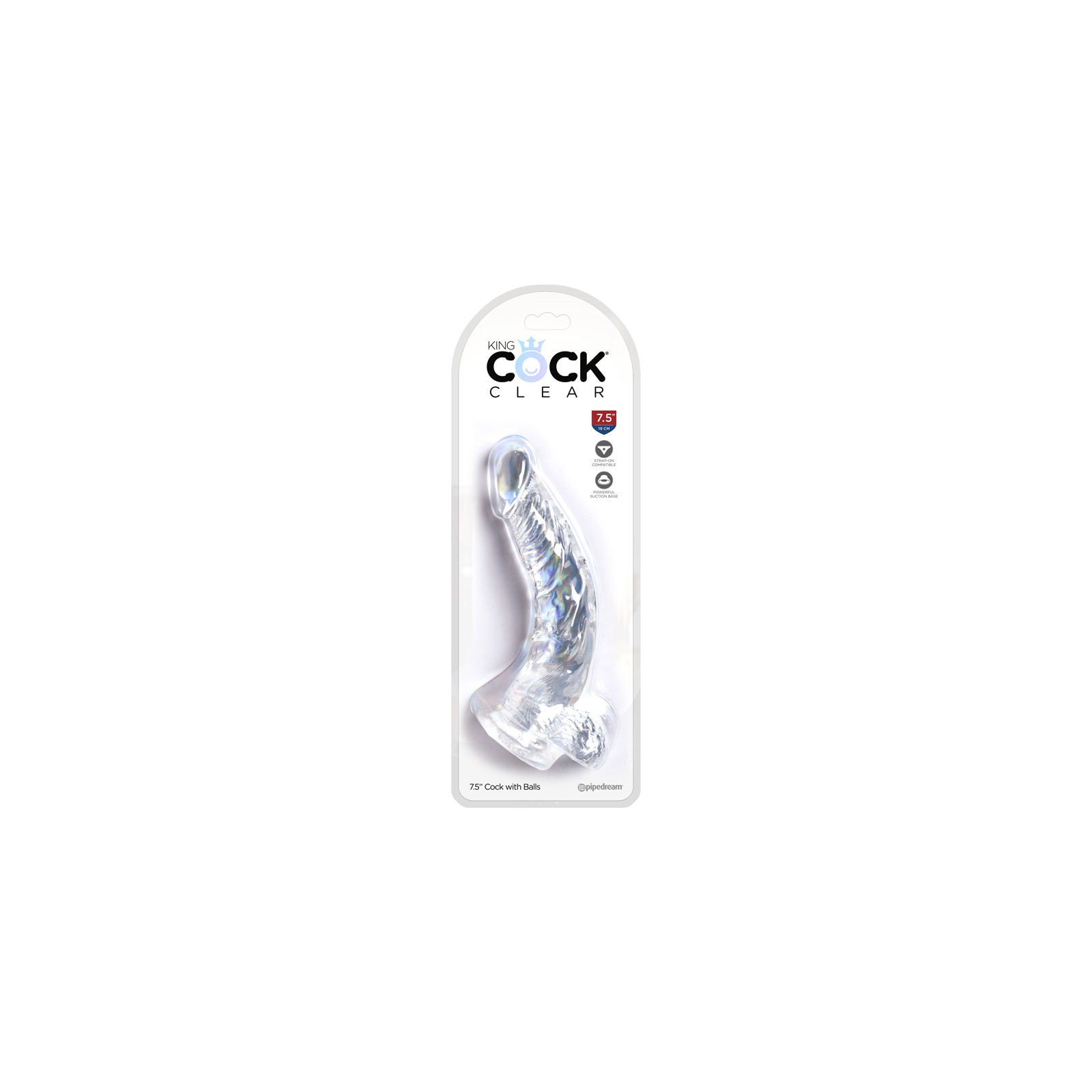 Pipedream King Cock 7.5" Dildo with Suction Cup