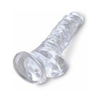 Pipedream King Cock Clear 8 in. Dildo With Balls