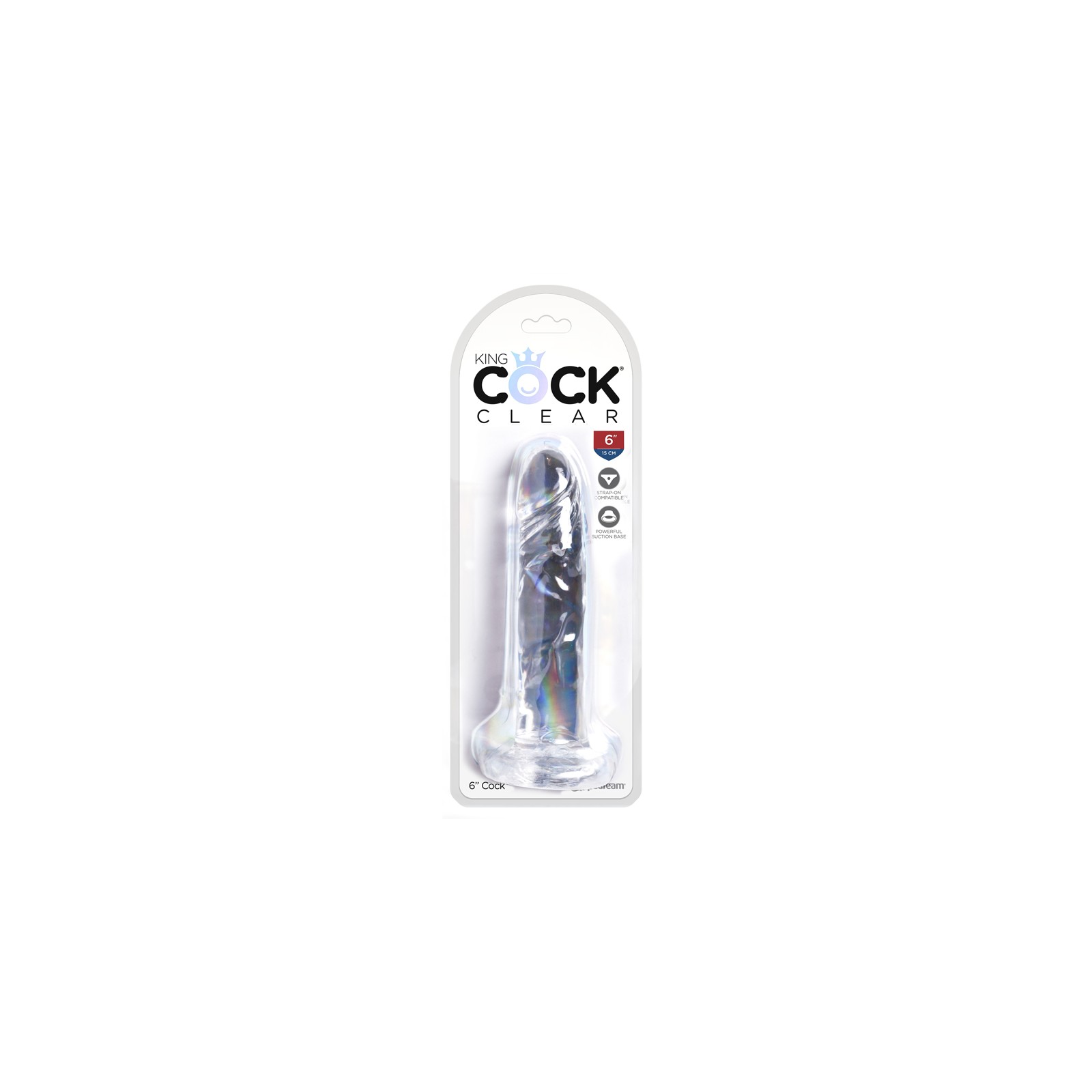 King Cock Clear 6 in. Dildo with Suction Cup