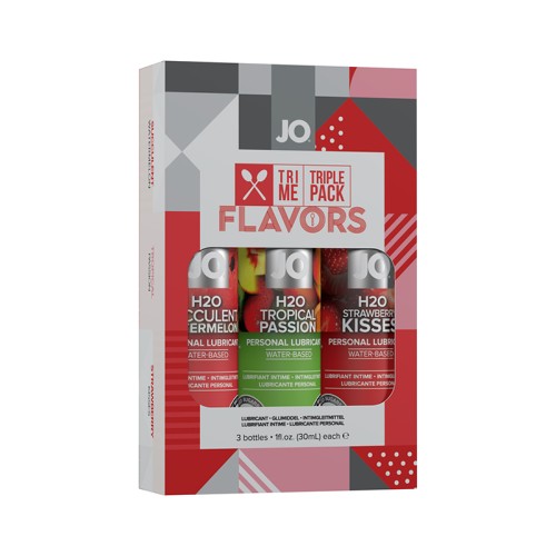 JO Tri Me Triple Pack Flavors Water-Based Lubricant for Couples