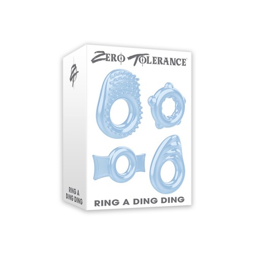 Zero Tolerance 4-Piece Cockring Set Blue