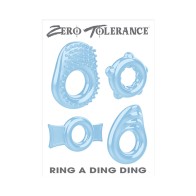 Set de 4 Cockrings Zero Tolerance Azul