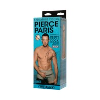 Pene ULTRASKYN Signature Cocks Pierce Paris de 9 Pulgadas con Base de Vac-U-Lock Removible Vainilla