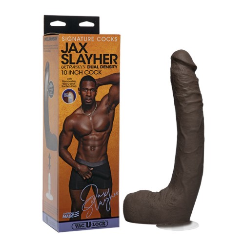 Signature Cocks Jax Slayher Cock 10 Inch ULTRASKYN with Suction Cup Chocolate