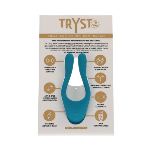 TRYST V2 Bendable Multi Erogenous Zone Massager Teal