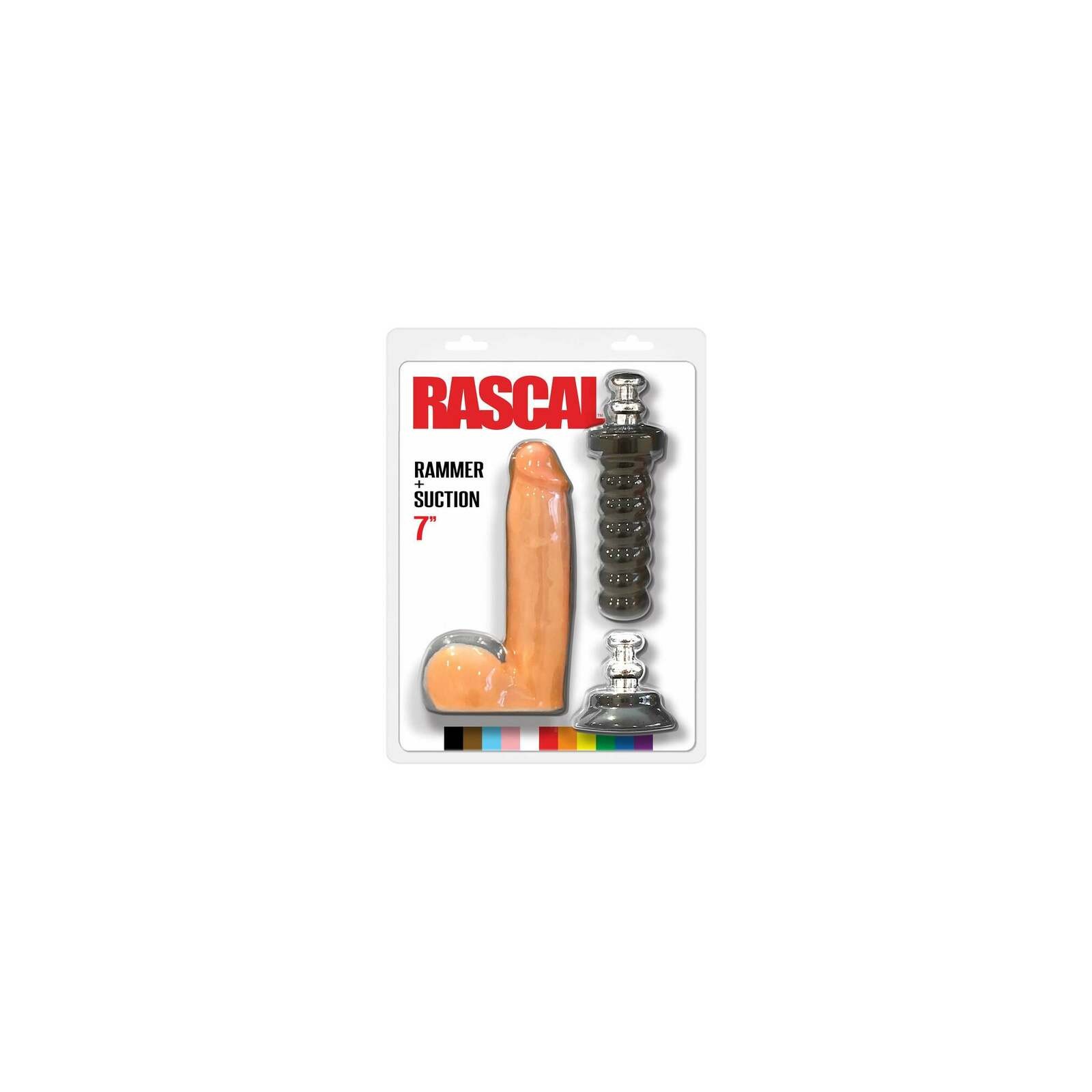 Rascal Rammer + Suction 7 in. Dildo with Handle and Suction Cup - Realistic Dildo Experience