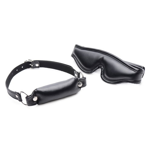 ST Padded Blindfold and Gag Bit for BDSM Play