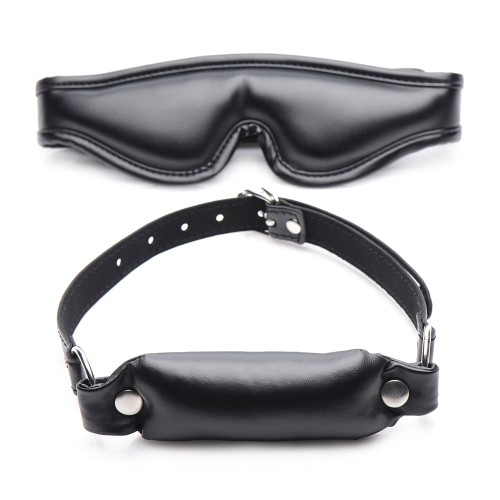 ST Padded Blindfold and Gag Bit for BDSM Play