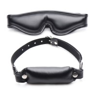 ST Padded Blindfold and Gag Bit for BDSM Play