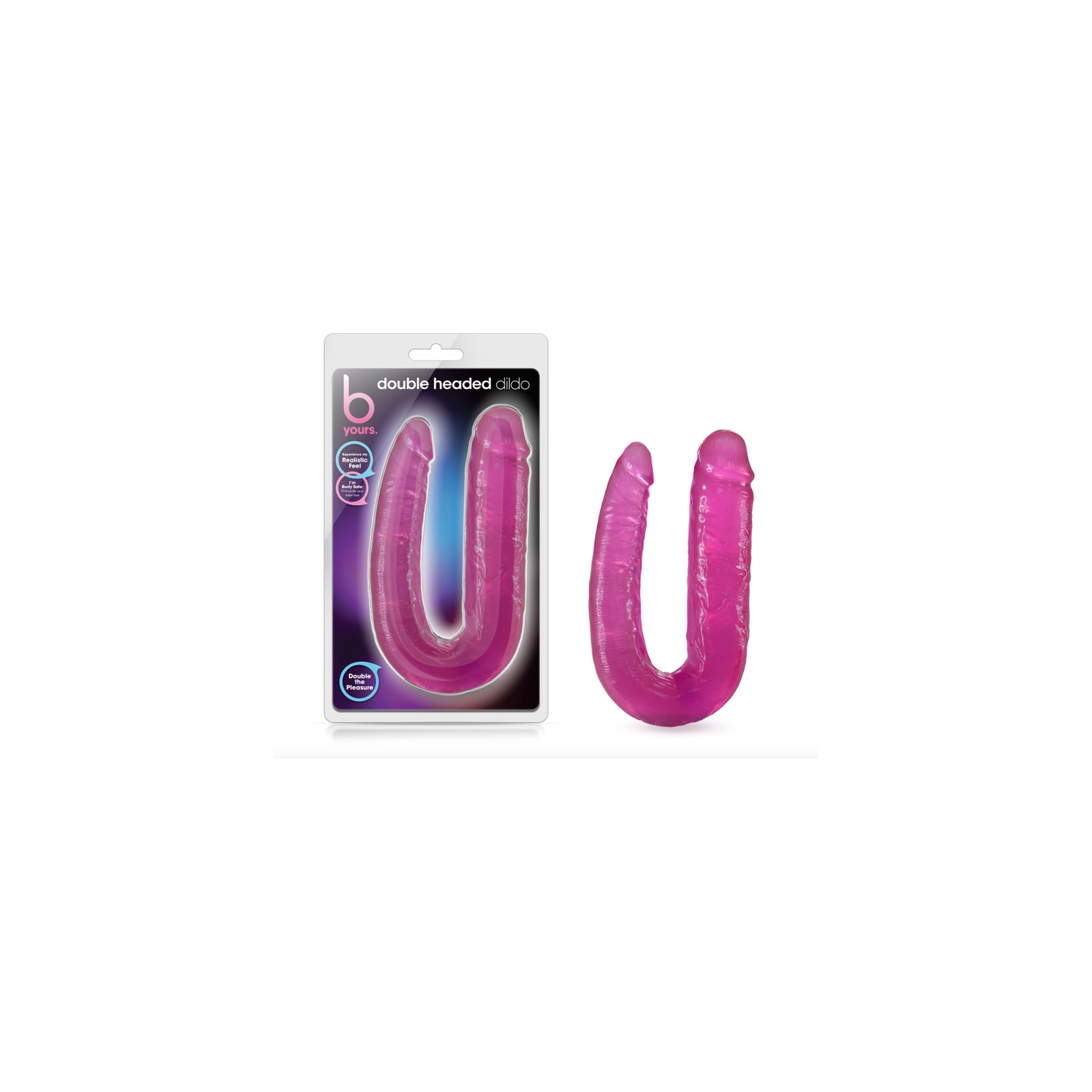 Dildo Doble Cabeza B Yours de 18 in. Rosa