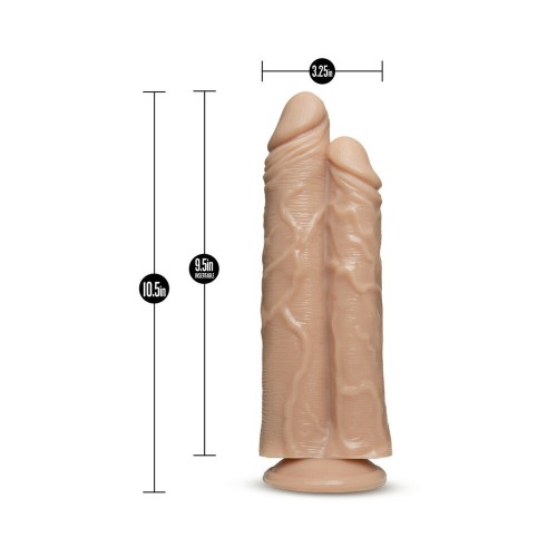 Dr. Skin Doble Dildo Relleno Doble de 10.5 in. Beige