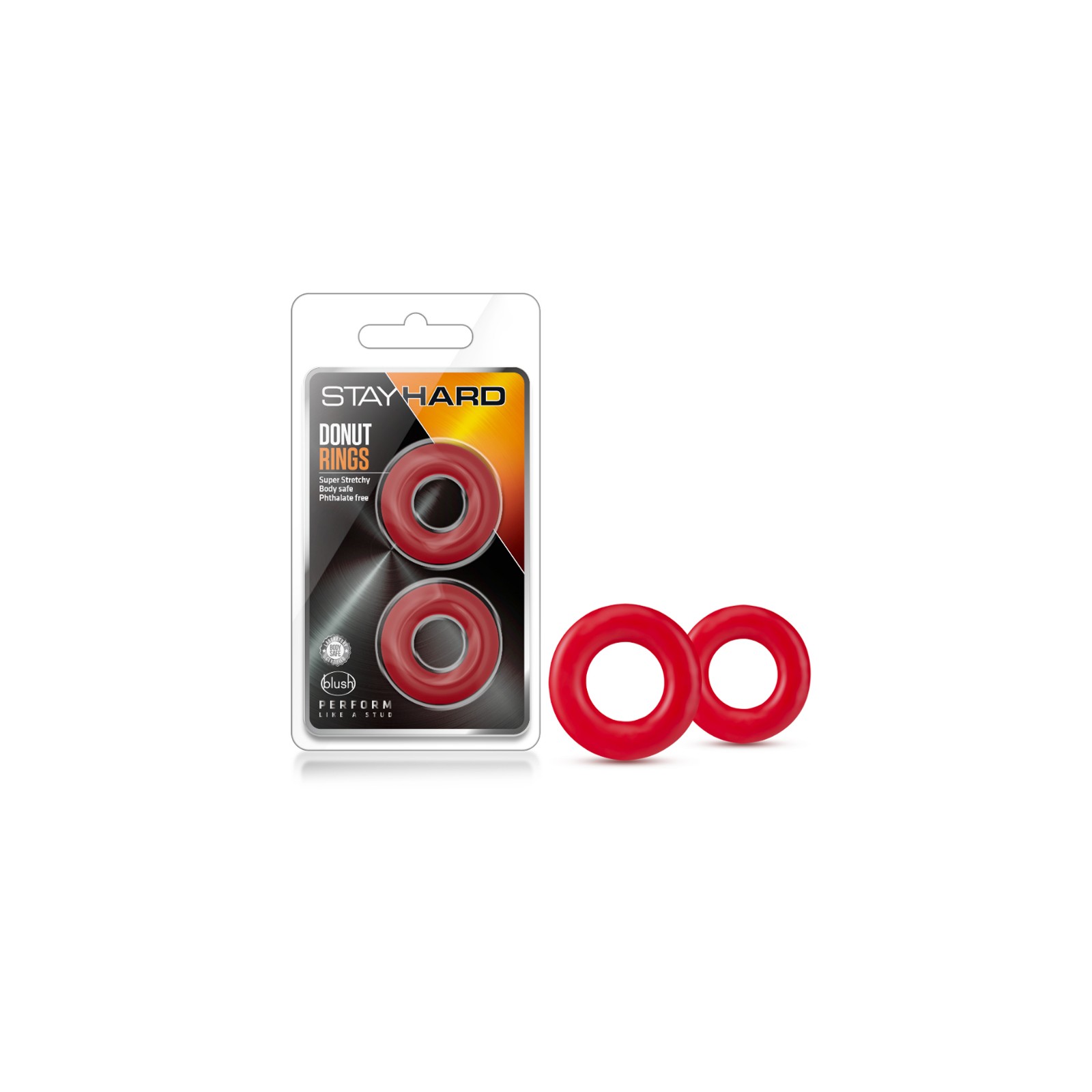 Anillos Stay Hard Donut Cockrings Rojos 2-Pack