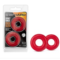 Pack de 2 Cockrings Oversized Stay Hard Rojos