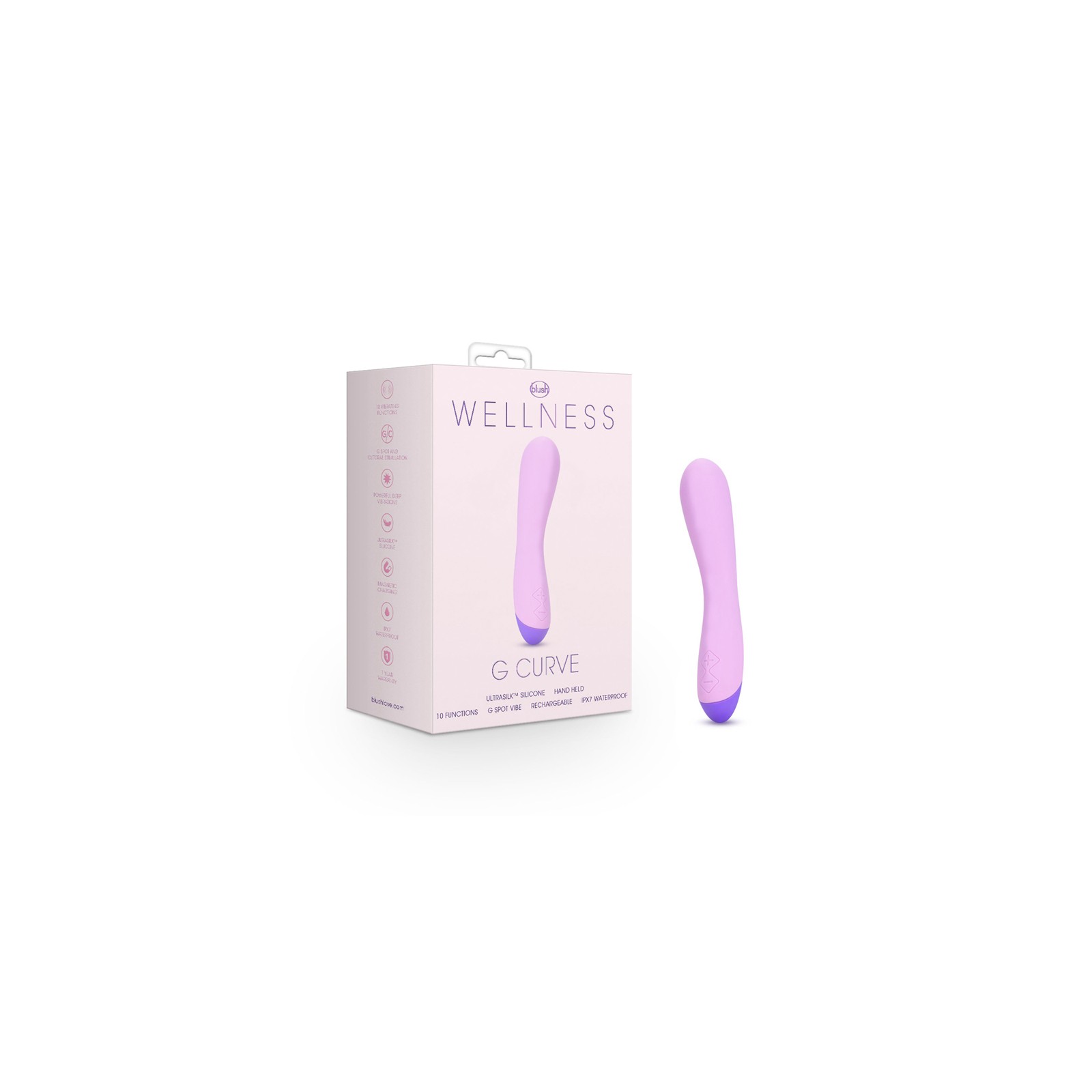 Wellness G Curve Rechargeable G-Spot Vibrator Purple